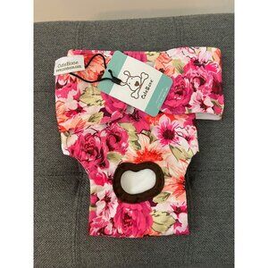 Cute Bone Multicolor Floral Print Dog Wrap Size Medium